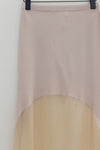 SWAYING/KNIT translucent mesh long skirt SW24SS3B21 gray rice PS81